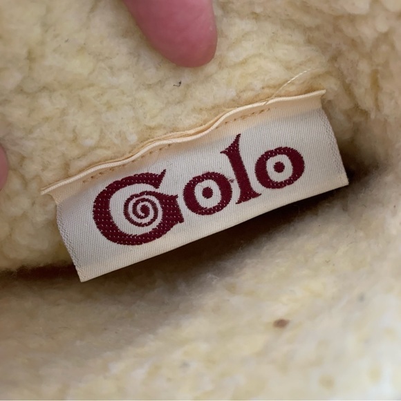 Vintage boot GOLO brand high heel boots, Nylon Tan Size 7 Vibram Sole Waterproof - Picture 12 of 15